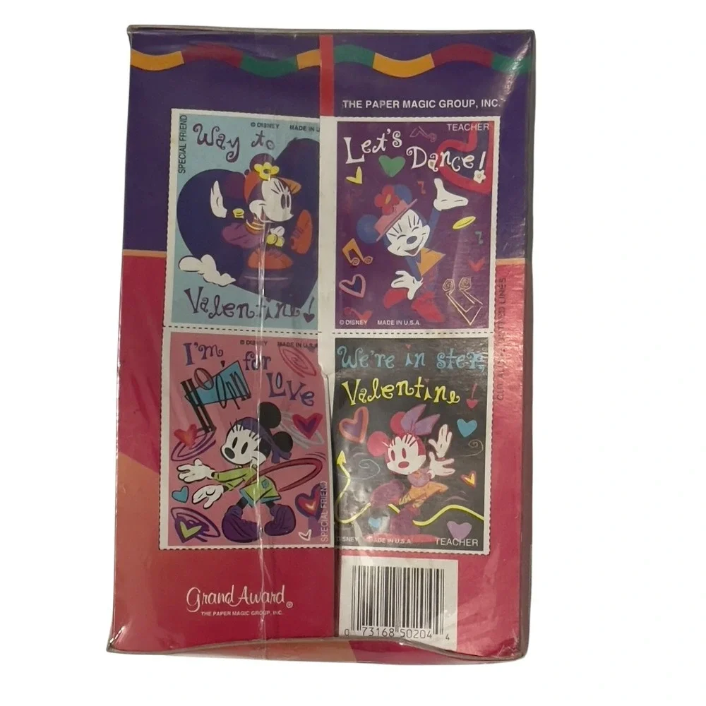 Vintage Disney Minnie Mouse Valentines 34 Cards Sealed Paper Magic Co. 1990s